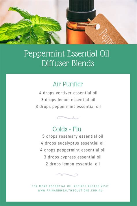 Peppermint essential oil uses in diffuser