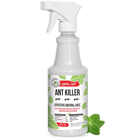 Peppermint oil for ants. This peppermint spray is made with natural Northwest peppermint oil - a proven insect repellent. It is also an effective contact insect killer - simply spray directly to eliminate a wide variety of insects, including spiders, roaches, beetles, flies, fire ants, bees, and stink bugs. 