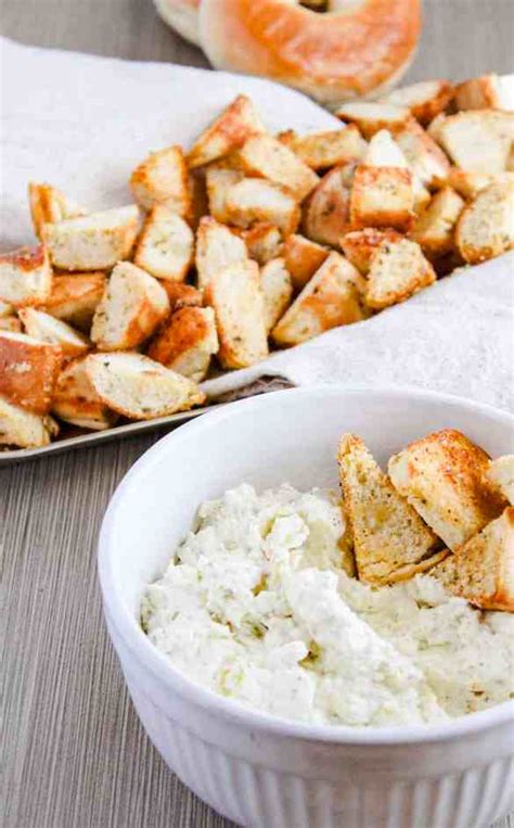 Pepperoncini Dip with Bagel Chips - Saporito Kitchen