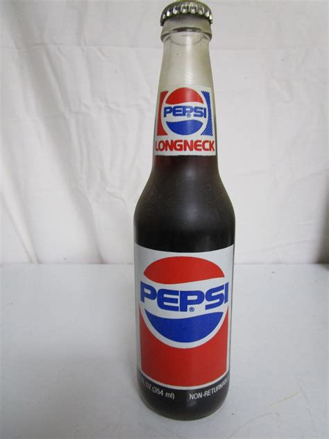 Antique Pepsi Cola Glass Bottle, Vintage