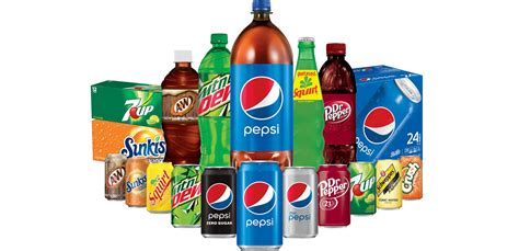 Pepsi products drinks. Sugar reduction in soft drinks. PepsiCo said it will cut the average level of added sugars across its entire soft drinks range – including brands like Pepsi-Cola, Lipton Ice Tea and 7UP – by 25% by 2025 from a 2019 baseline. The company aims to achieve a 50% sugar reduction by 2030. 