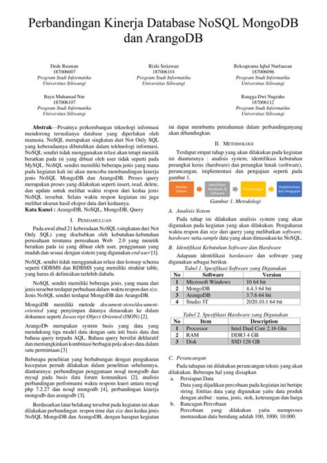 Perbandingan Kinerja Database NoSQL MongoDB dan …