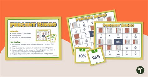 Percentages Bingo Games Teaching Resources