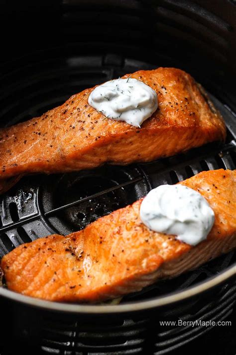 Perfect Air Fryer Salmon fillets (video!) - Berry&Maple