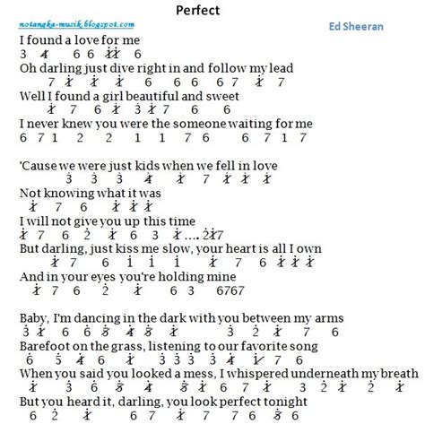 Perfect Ed Sheeran Not Angka bintangutama69.github.io