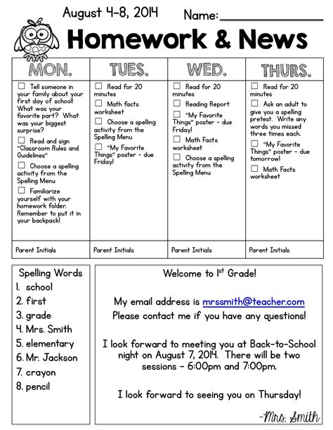 Perfect layout for a homework letter. Editable and available for the