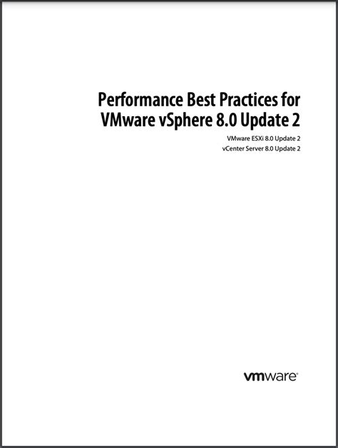 Performance Best Practices for VMware vSphere 8