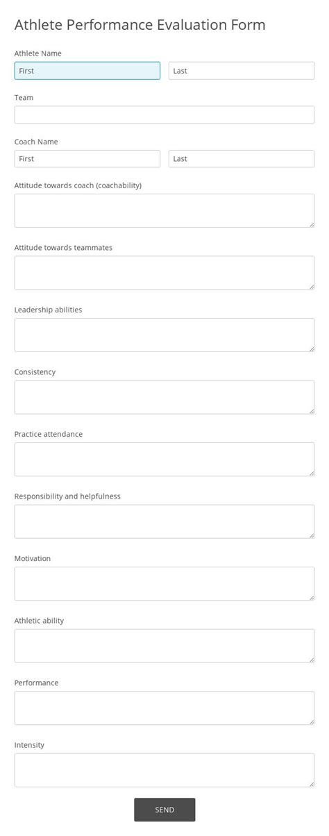 Performance Review Form Template 123 Form Builder