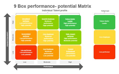 Performance Values Matrix 9 Box Grid