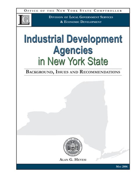 Performance of Industrial Development Agencies in New York …