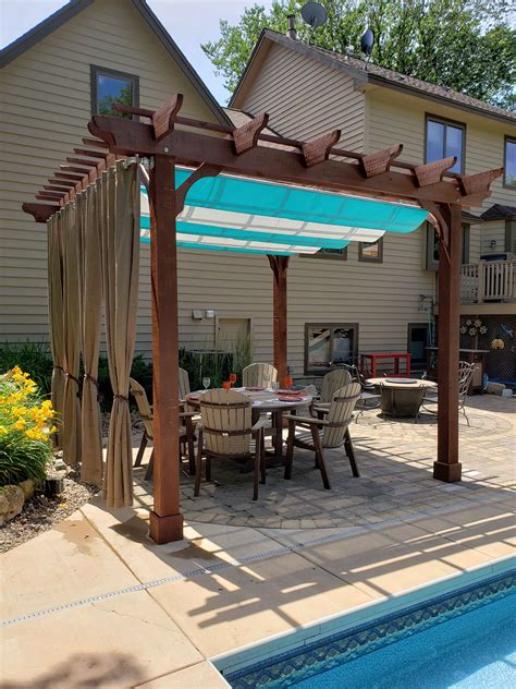 Pergola ideas shade. Prefabricated Pergolas and Pergola Kit Cost. After factoring in delivery and installation, prefab aluminum, fiberglass, and wood pergolas will run from $8K to $15K for a standard sized pergola. Increasing size or adding accessories can add as much as $10K on top of this standard price range. 