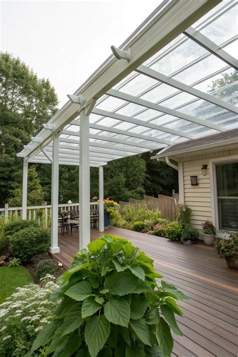 Pergola roof kit.  With a vinyl & aluminum frame and a fully-covered ...