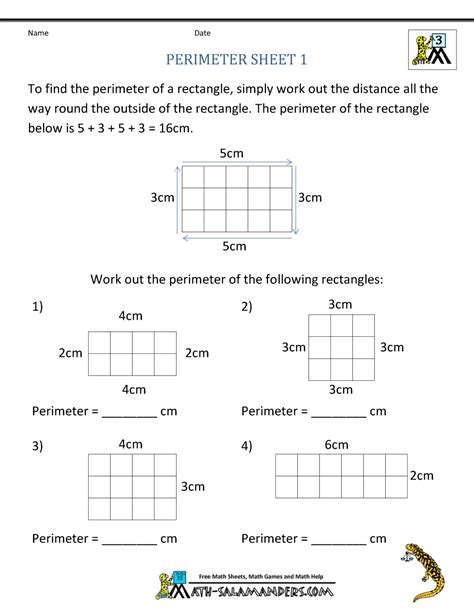 Perimeter Activities For 3rd Grade