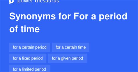 Period of time synonym. Find 43 ways to say SHORT-TERM, along with antonyms, related words, and example sentences at Thesaurus.com, the world's most trusted free thesaurus. 