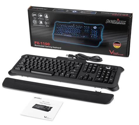 Perixx PX-1100, Backlit Keyboard - Red/Blue/Purple...