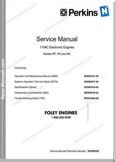 Perkins 1104c 44ta list engine service manual. - Schéma de câblage perkins c1 1.