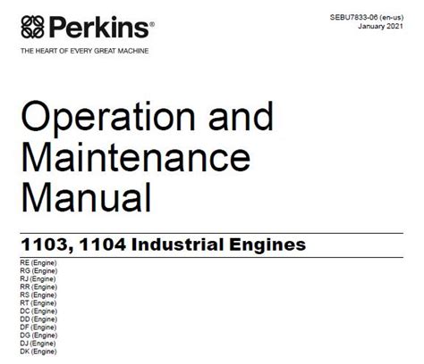 Perkins service manual for 1104 rg engine. - Manuale di soluzioni complete e banco di prova.