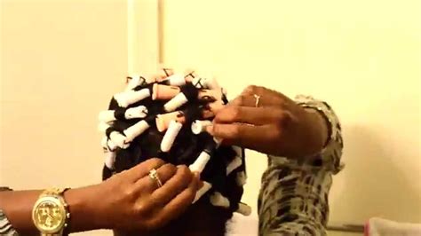 Perm Rods on Short Tapered Cut Texlaxed Hair Tutorial