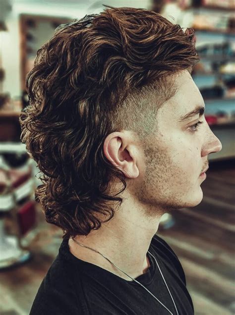 Modern Mullet Wavy Hair. Instagram @alech_kutz. Men with naturally wav