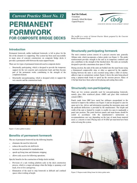 Permanent Formworks (Precast) PDF Concrete Bridge - Scribd