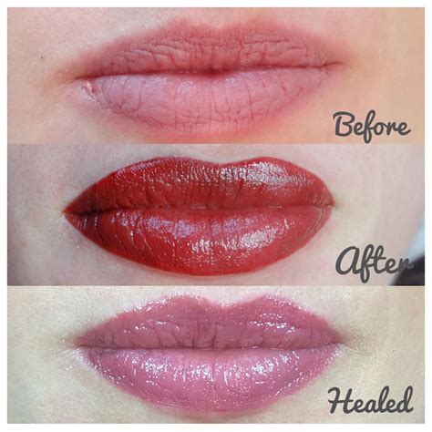 Permanent makeup lips. Lip Blush Healing Process – Main Takeaways. In the first 10 days after your appointment, your lips will go through several stages of the lip blush healing process. You can expect some swelling, followed by peeling. Be prepared for some discomfort like tenderness, dryness, and itching, but it’ll end quickly. 