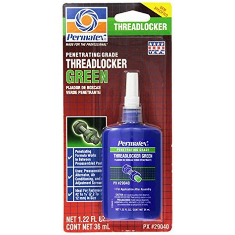 Permatex 29040 Penetrating Grade Threadlocker Green, 36 ml