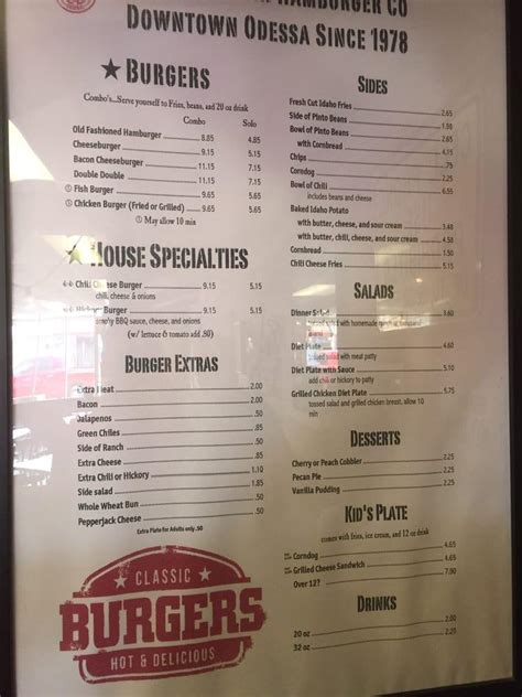 Permian Basin Hamburger Co in Odessa - Restaurant menu and …