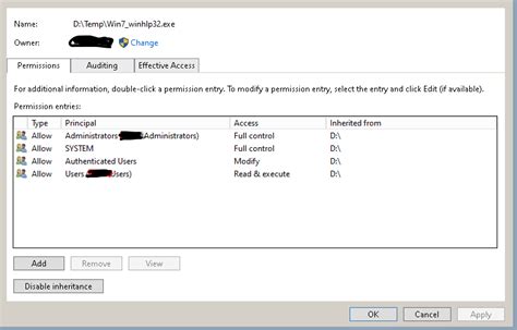 Permissions Basic Questions Windows 10 Forums