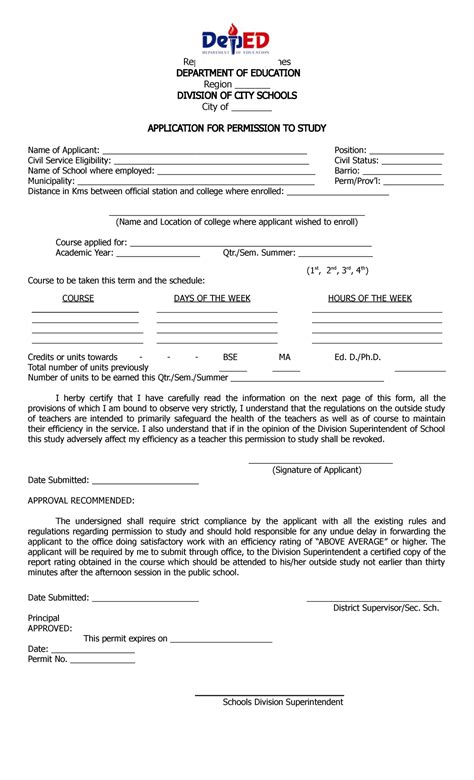 PermittoStudy Sample of Permit to Study Republic of the