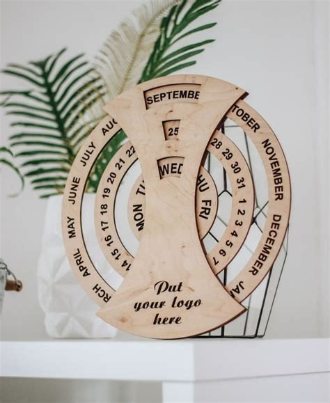 Perpetual wooden calendar2021 wall calendarOffice Decor Etsy
