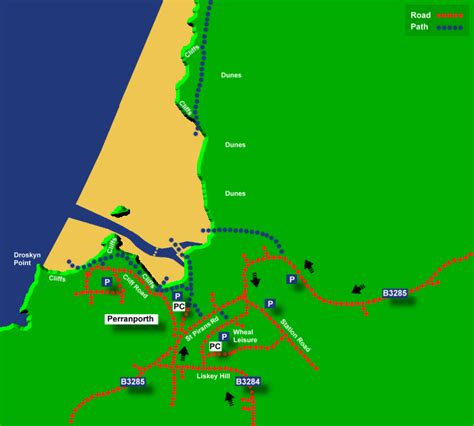 Perranporth, Cornwall - area information, map, walks and more