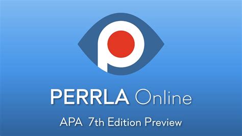 Perrla apa. Many longtime PERRLA users may still have APA 6th Edition references in their library. The first time you use an existing APA 6 reference in an APA 7th Edition paper, it will need to be updated to the proper format before being added to your paper – but don't worry. PERRLA makes the process virtually hassle-free. 