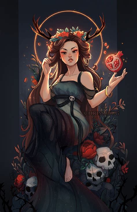 Persephone as a Daughter symbolizes the joy of life. She is young and spends her time among blooming flowers and fruit trees. The transformation of Persephone into a queen of Hades, symbolizes the transition of souls from life to death. But this change is temporary. The descent and ascent of Persephone is an ongoing process.
