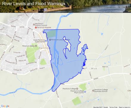 Pershore Flood Map - getthedata.com