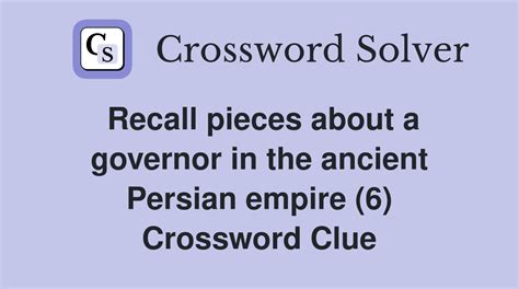 Persian title - 1 answer Crossword Clues