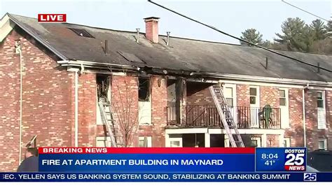 Person hospitalized after fire breaks out in Maynard apartment complex