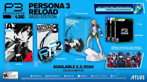 Persona 3 reload pre order. Pre-order Persona 3 Reload to receive GAME Exclusive Persona 3 Reload Pin Badge. GAME Exclusive - The Persona 3 Reload Pin Badge is a GAME Exclusive and only available at GAME stores and game.co.uk. Subject to availability. Platform: XBOX SERIES X. Release date 02/02/2024. 5 Days to go! - Preorder Now. Pre-order Now £54.99. 