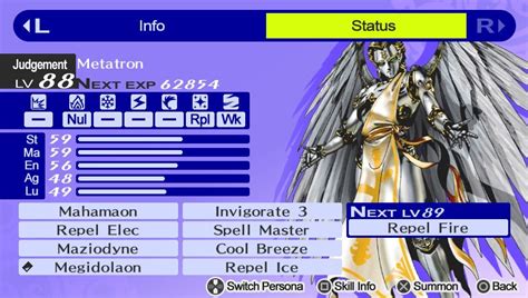 Persona 5 Royal Builds; Persona 4 Golden Builds; P5S Fusion Calculator (with Combo Skills, Skill Descriptions, etc.) ... Metatron. Metatron is the Bless-based counterpart to Alice, ...