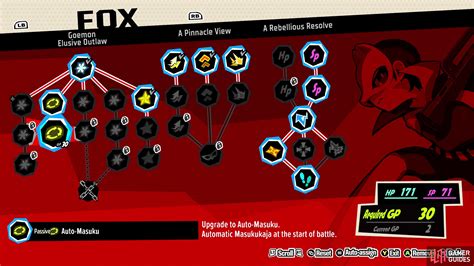 Persona 5 auto masuku. 1 Effect 2 Skillset 2.1 Party Members 2.1.1 By equipping Accessories 3 Trivia Effect Champion's Cup moderately restores 1 ally's HP, and increases their Attack for 3 turns. Unlike normal … 