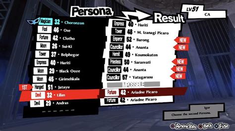 The Persona 5 Royal Fusion Calculator is a valuable online tool that can help players optimize their fusion strategies. It allows players to input the personas they wish to fuse, and it provides information on the resulting persona, including its level, stats, and skills. Players can experiment with different combinations and find the best .... 