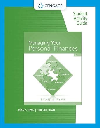 Personal Finances Student Activity Guide Workbook Answers