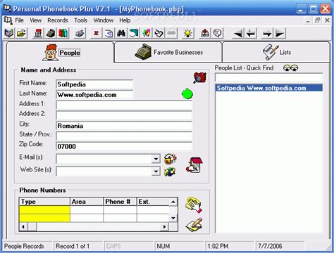 Personal Phonebook - Free download and software …