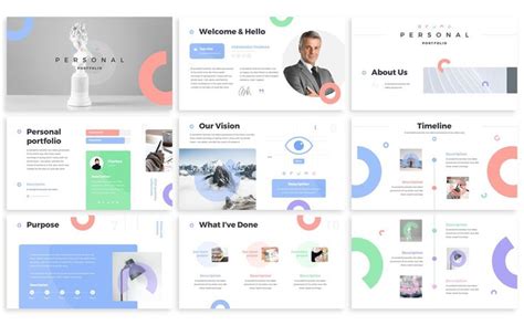 Personal Portfolio Powerpoint Template Graphics Designs Templates