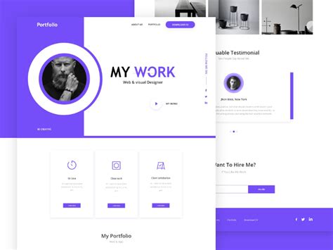 Personal Portfolio Template For Adobe XD Free PSD Templates