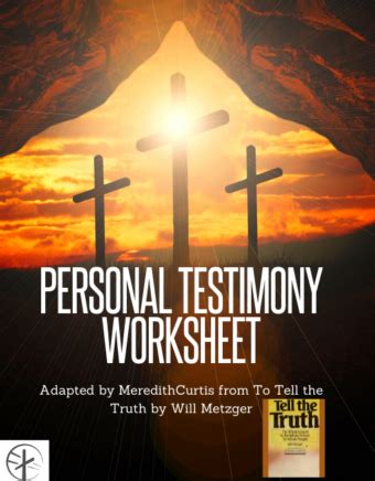Personal Testimony Worksheet Powerline Productions