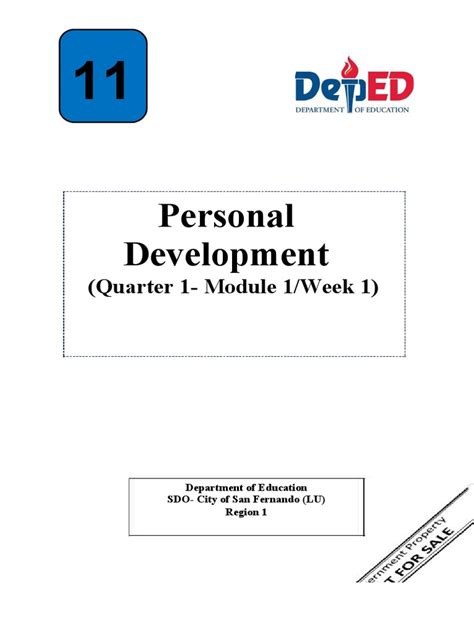 Personal development module 3 grade 11 pdf.  Personal Development Quarter 1...