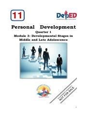Personal development module 3 grade 11 pdf. PERDEV-Q1-W3-FINAL - Free download as ...