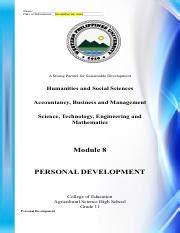 Personal development module 8 quarter 2.  Nov 20, 2021 · Personal Development Alternativ...