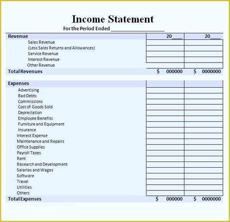 Personal monthly statement template excel zebraver