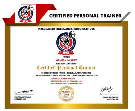 Personal training certification. This knowledge will prepare students to achieve personal trainer certification from the National Academy of Sports Medicine (NASM). Employment opportunities with this certification include personal trainer, group exercise instructor, and/or entry-level positions available at corporate or community fitness centers (i.e. health clubs, hospital ... 